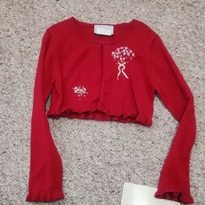Sweet Creations Red Crop Sweater